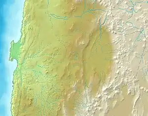 Map showing the location of Morro Moreno National Park