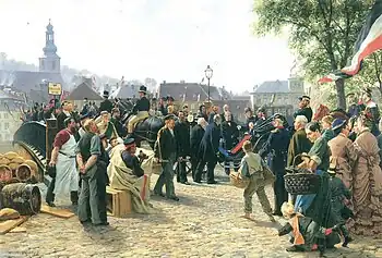 Image 1"Ankunft Seiner Majestät in Saarbrücken" ("His Majesty arriving at Saarbrücken") by Anton von Werner (1877)
