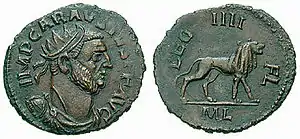 Image 12A Carausius coin from Londinium mint (from History of London)