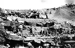 Tents in a military camp