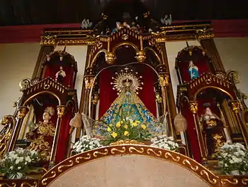 Our Lady of Salambao and the saints in the altar