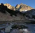 Aperture Peak (left) and Mount Agassiz from Bishop Lake