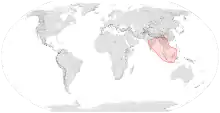 Map showing the range of Apis andreniformis