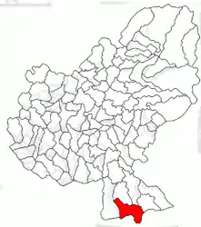 Location in Mureș County