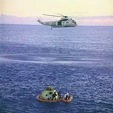 Helicopter 66 pictured during the Apollo 10 recovery