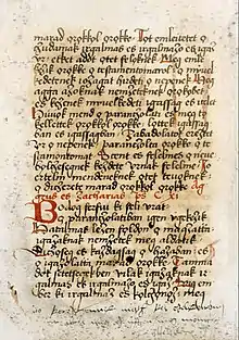 A page from an old manuscript