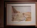 Baud, Marcelle. Giza. Watercolour. Traits d'Egypte: Marcelle Baud (1890-1987), Musée Bargoin.