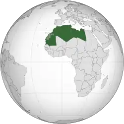 Map of the Arab Maghreb Union