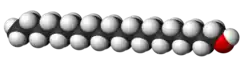 Spacefill model of arachidyl alcohol