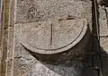 The church sundial in Arbo, Spain