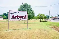 Welcome sign along Route 108