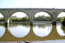 The Stone Arch Bridge from below