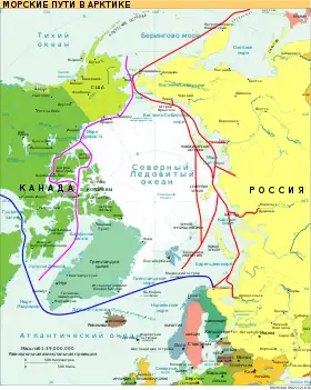 Arctic Bridge sea route linking Murmansk to the Canadian port of Churchill, Manitoba.