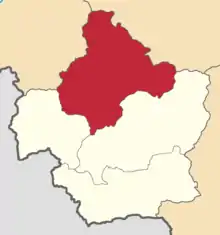 Location in the Kars Oblast