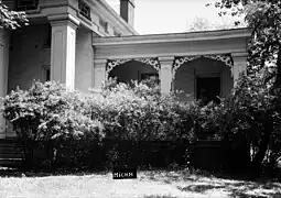 Detail of portico and south wing, 1936