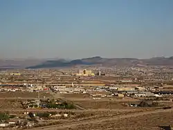 View of Arden from the west, with Henderson in the distance.