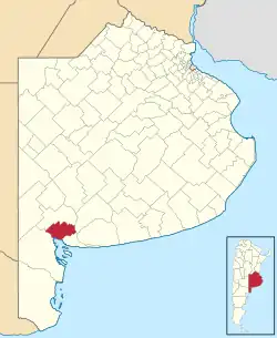 Location of Bahia Blanca Partido within Buenos Aires Province