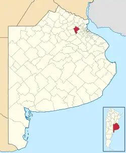 location of Luján Partido in Buenos Aires Province