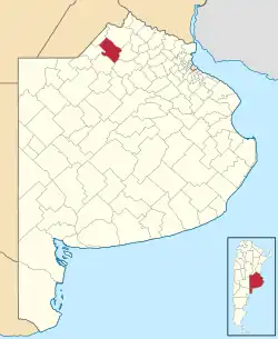 location of Rojas Partido in Buenos Aires Province