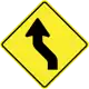 Double curve, first to left