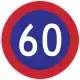 Minimum speed limit (60 km/h)