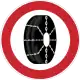 Snow chains allowed