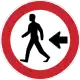 Pedestrians must keep left