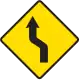 Double curve, first to left