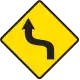 Double sharp turn, first to left