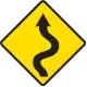 Winding road, first to right