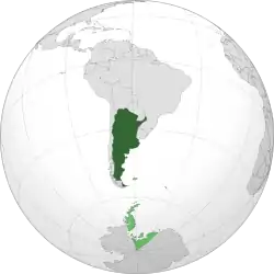 Location of Argentina