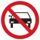 No motor vehicles