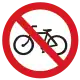 No bicycles