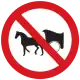 No animal-drawn vehicles