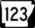 Highway 123 marker