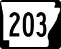 Highway 203 marker