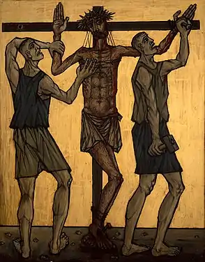 Armand Niquille, Way of the Cross, Station XXI Church of the Christ-Roi, 1955, 46x36 cm