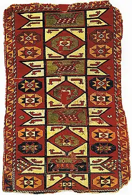 Armenian carpet with animal