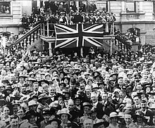 Image 49Residents of Dunedin celebrate the news of the Armistice of 11 November 1918. (from History of New Zealand)