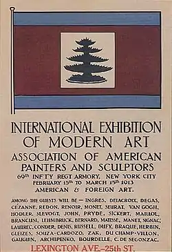 Armory Show poster, 1913, Internationally groundbreaking exhibition of Modern art