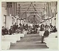 Some of the wounded soldiers in a Ward