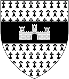 Arms of the Hill family of Shropshire who created the landscape garden between 1556 and 1900