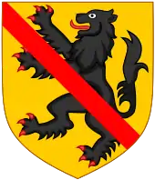 Arms of the Counts of Namur based on the arms of Flanders.