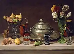 Image 26Dining table, painted between 1857 y 1859, oleo sobre tela (oil on canvas) by Agustín Arrieta (from Culture of Mexico)