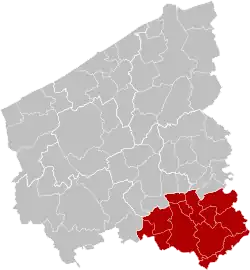 Location of the arrondissement in West Flanders