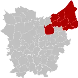 Location of the arrondissement in East Flanders