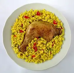 Arroz con pollo (chicken and rice)