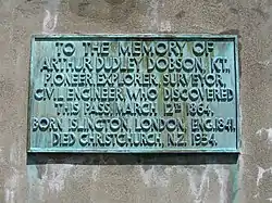 Dedication plaque