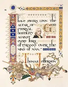 Thomas Jefferson's Oath (1951), New Canaan, Connecticut.