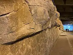Artificial rocks in one of the Coulee verte’s tunnels